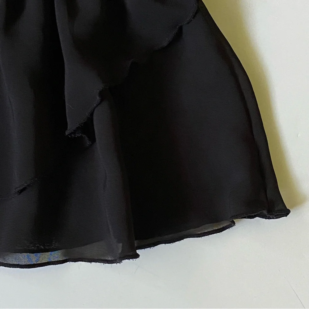 Black Ballet Skirt Size 4 5 XS Danskin Freestyle Elastic Waist EUC Dance Flowy